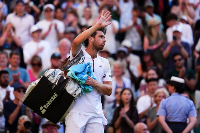 Cameron Norrie waved goodbye to Wimbledon (Mike Egerton/PA)