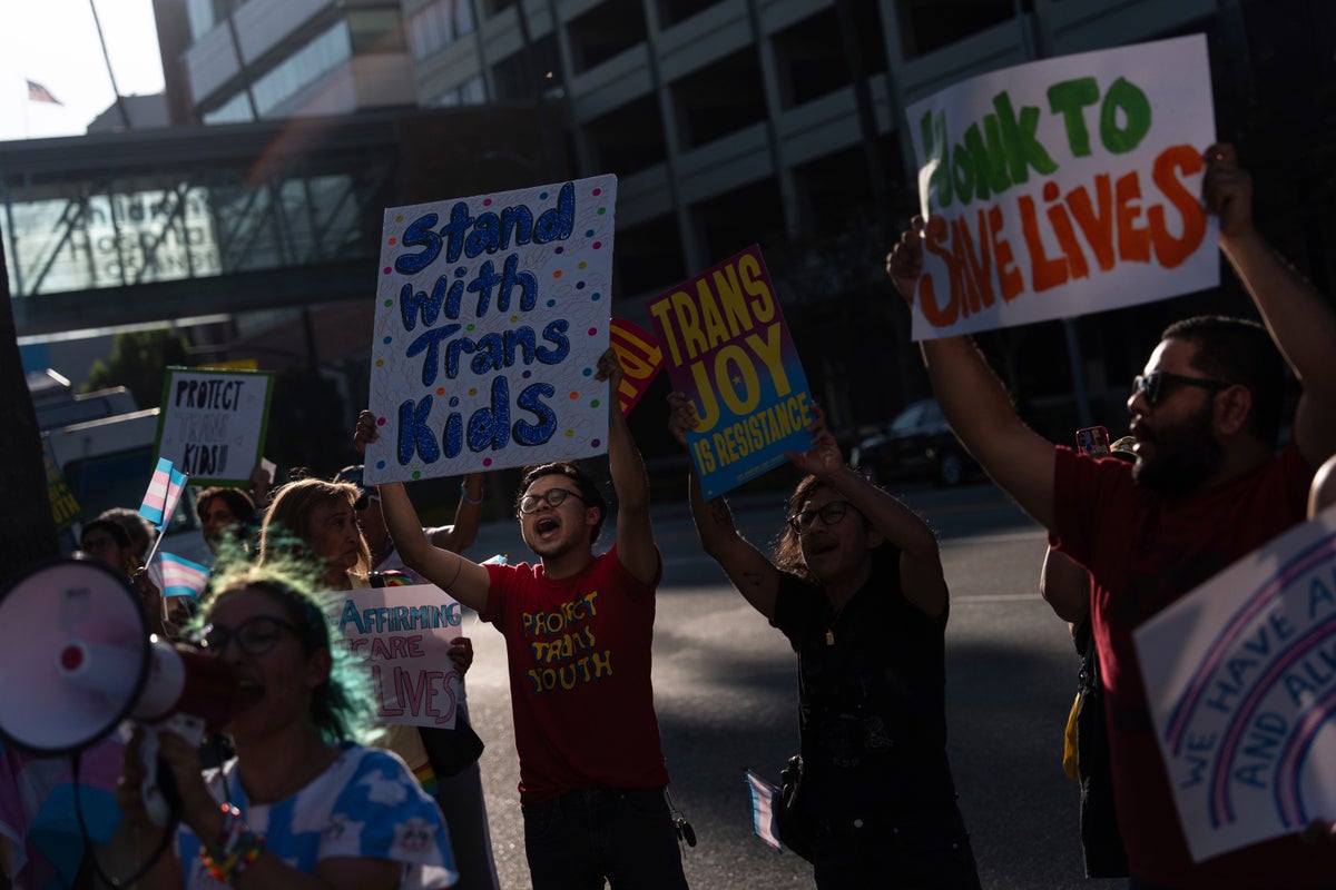 Protesters rally against closure of largest gender-affirming care center for kids in the US