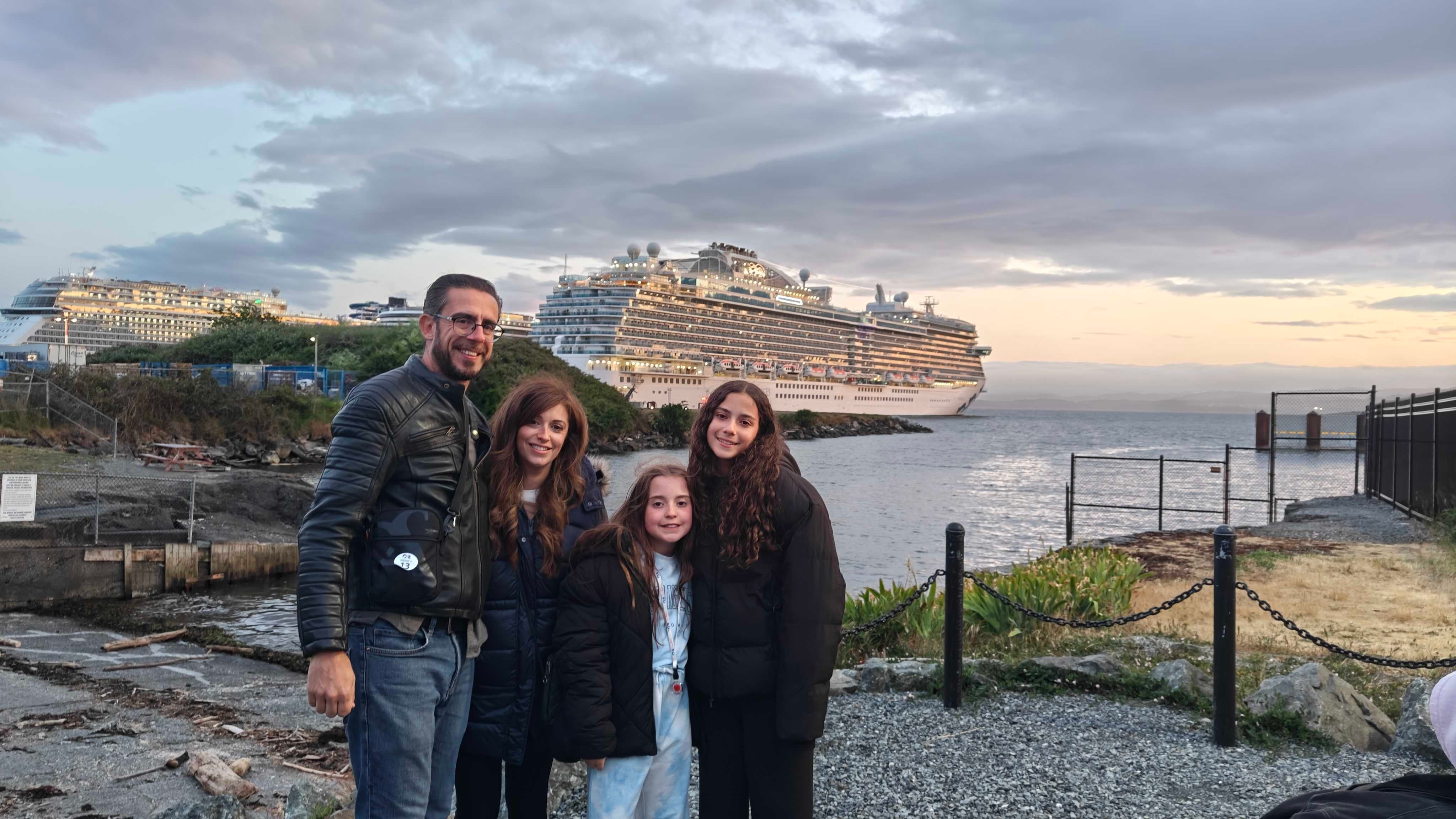 Writer Marc Shoffman and his family on their Alaska cruise
