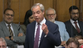 ‘Will you shut up’: Farage’s anti-Macron speech drowned out by hecklers