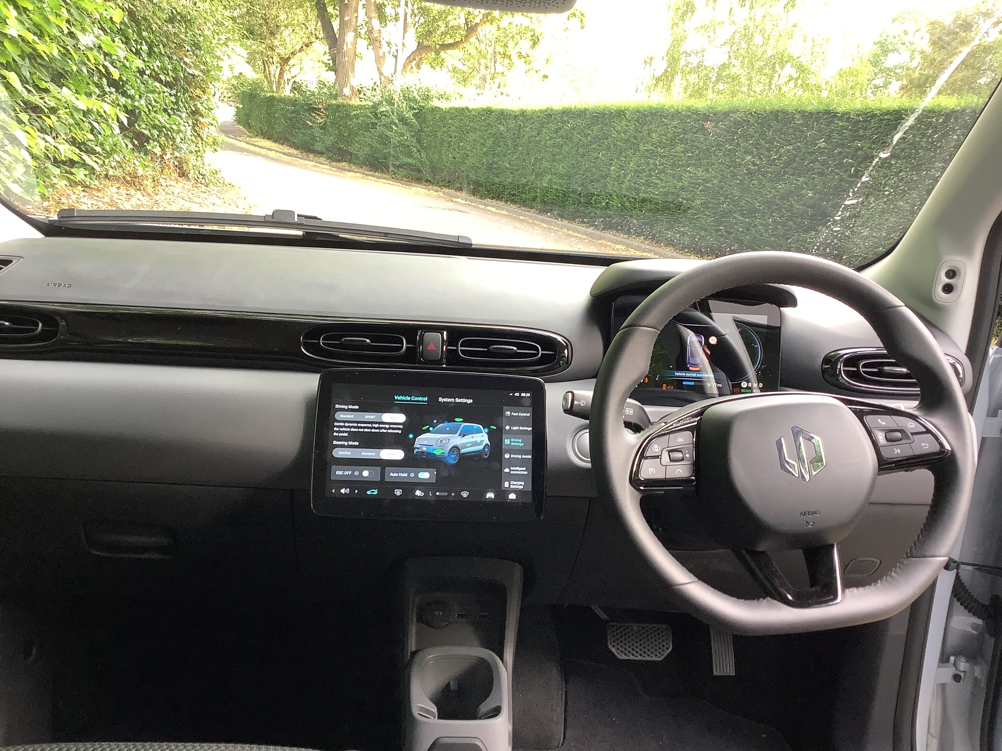 The dashboard relies way too much on the touchscreen – which is a safety concern