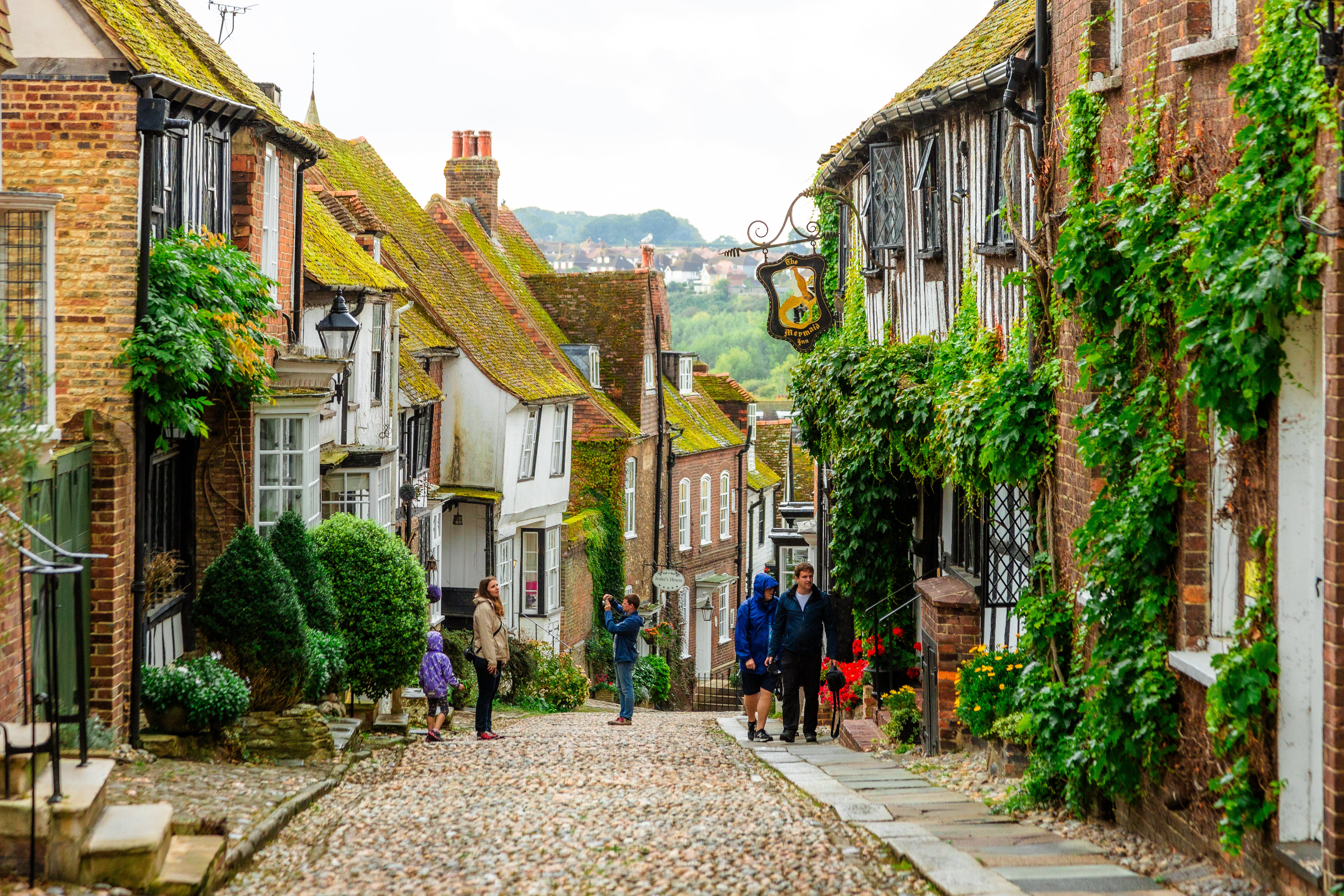 Rye's cobbled lanes like Mermaid Street exude charm