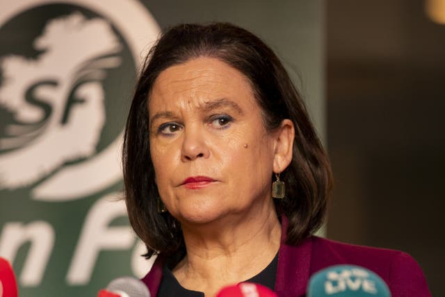 Sinn Fein leader Mary Lou McDonald accused the Government of putting ‘bureaucratic wrangling’ over the lives of seriously ill children from Gaza (PA)