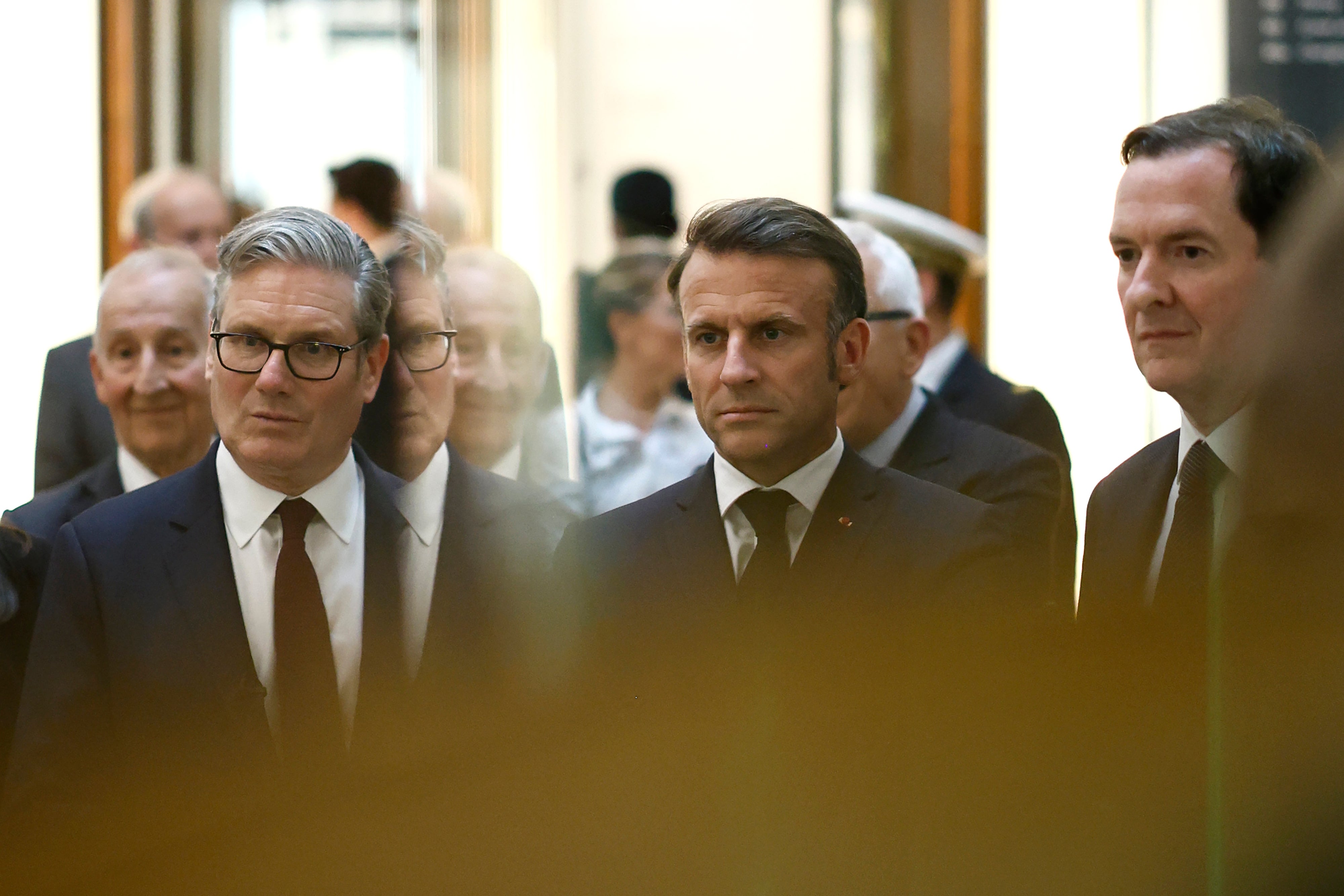Prime Minister Sir Keir Starmer and President of France Emmanuel Macron during a visit to the British Museum