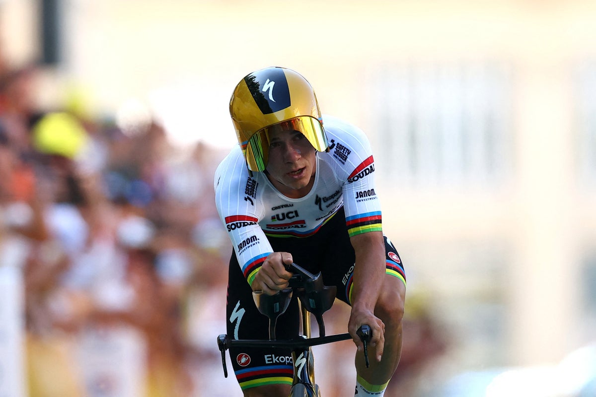 Remco Evenepoel Wins Tour de France Time Trial, Moves to Second Overall Behind Pogacar