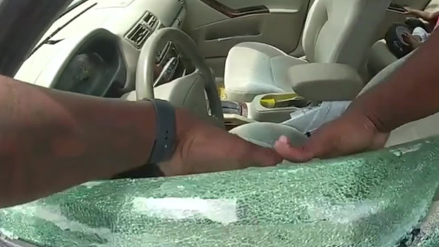 <p>Police rescue two toddlers trapped in 117-degree car for 40 minutes
</p>