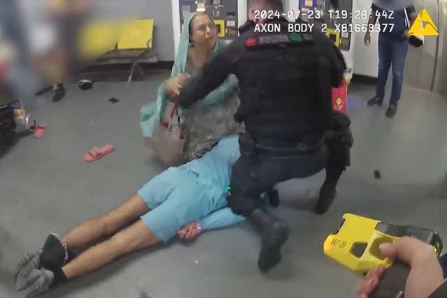 Pc Zachary Marsden was attempting to arrest Mohammed Fahir Amaaz at a car park paystation at Manchester Airport in July last year (Crown Prosecution Service/PA)