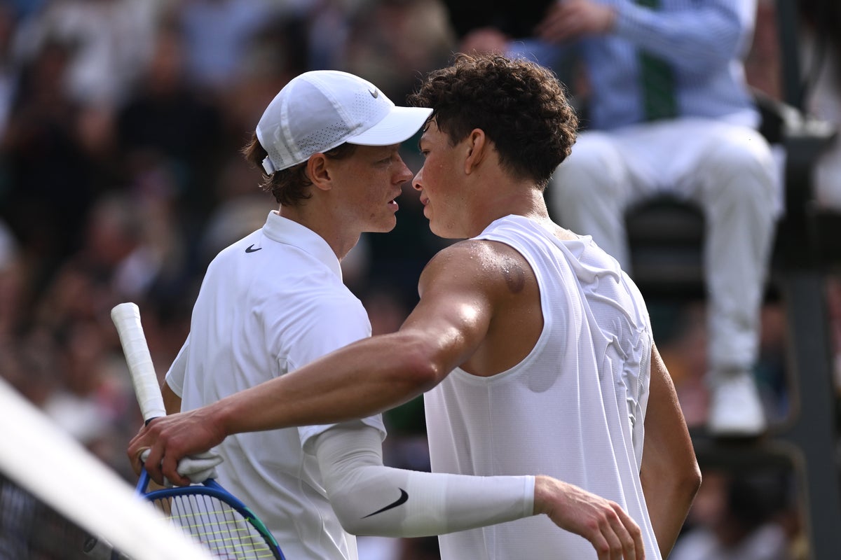 Jannik Sinner’s elbow breaks Ben Shelton’s heart in perfect response to Wimbledon injury fears Jannik Sinner’s elbow breaks Ben Shelton’s heart in perfect response to Wimbledon injury fears
