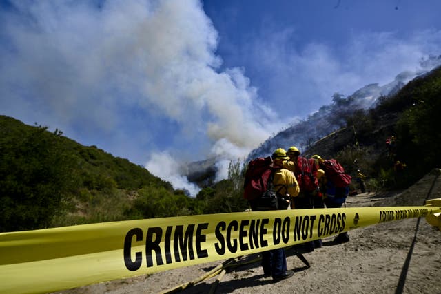 <p>The fire prompted the evacuation of around 100 homes in the coastal canyon area, according to authorities</p>
