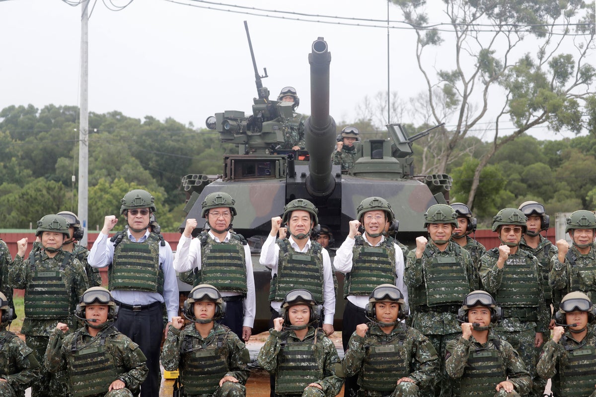 Taiwan's president watches live-fire drills with new US-made tanks