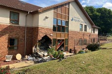 Several injured after car crashes into care home during police chase