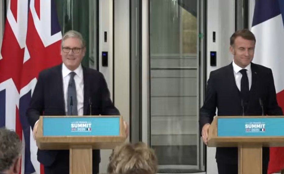 ‘Le love in’ continues with Keir Starmer opening the press conference by underlining that Emmanuel Macron is not just a ‘firm friend of Britain’ but ‘a firm friend of me personally’