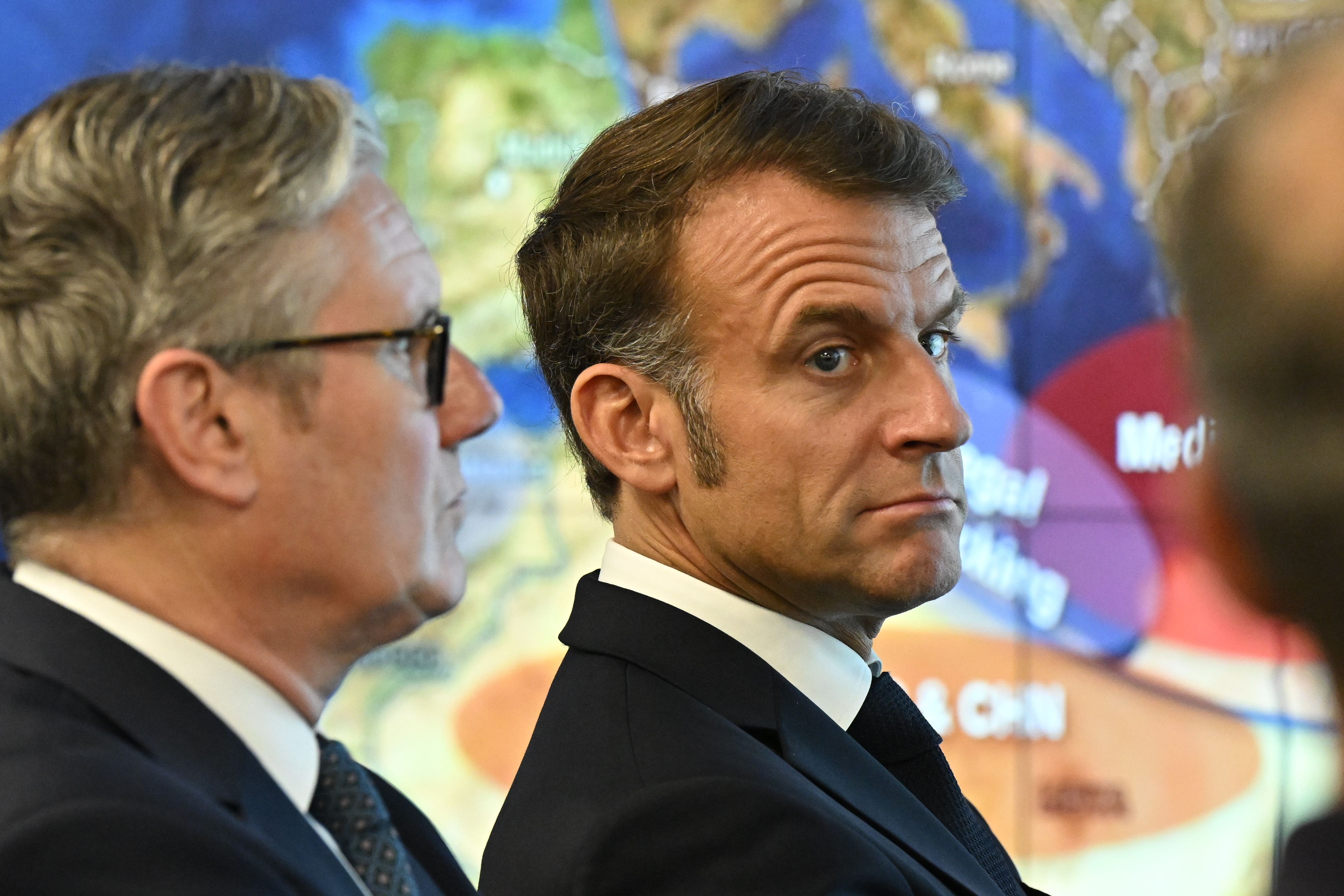<p>Prime Minister Sir Keir Starmer (left) and President of France Emmanuel Macron (Leon Neal/PA)</p>