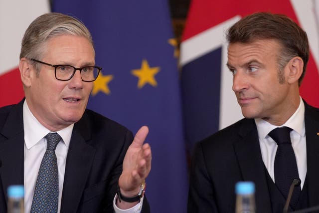 <p>Sir Keir Starmer and Emmanuel Macron (Yui Mok/PA)</p>