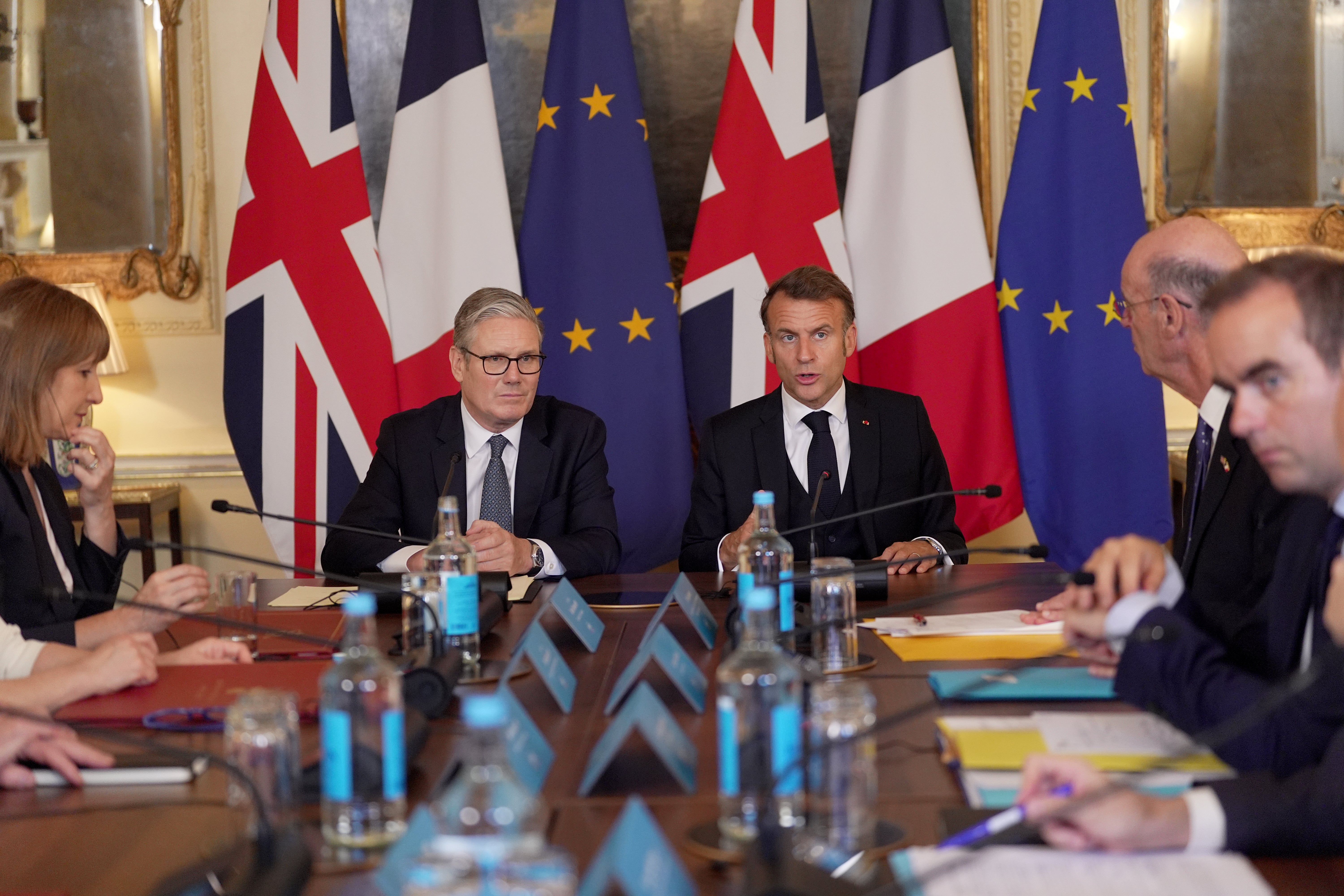 Starmer and Macron at the summit in Velika France on Thursday morning