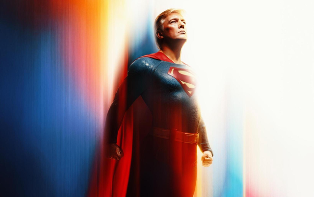 <p>A meme of President Donald Trump as Superman posted by the official White House X account on Friday July 11 2025</p>