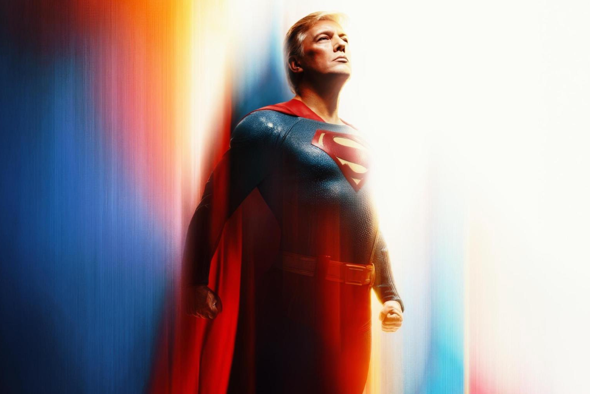 White House mercilessly mocked for posting pic of Trump as Superman