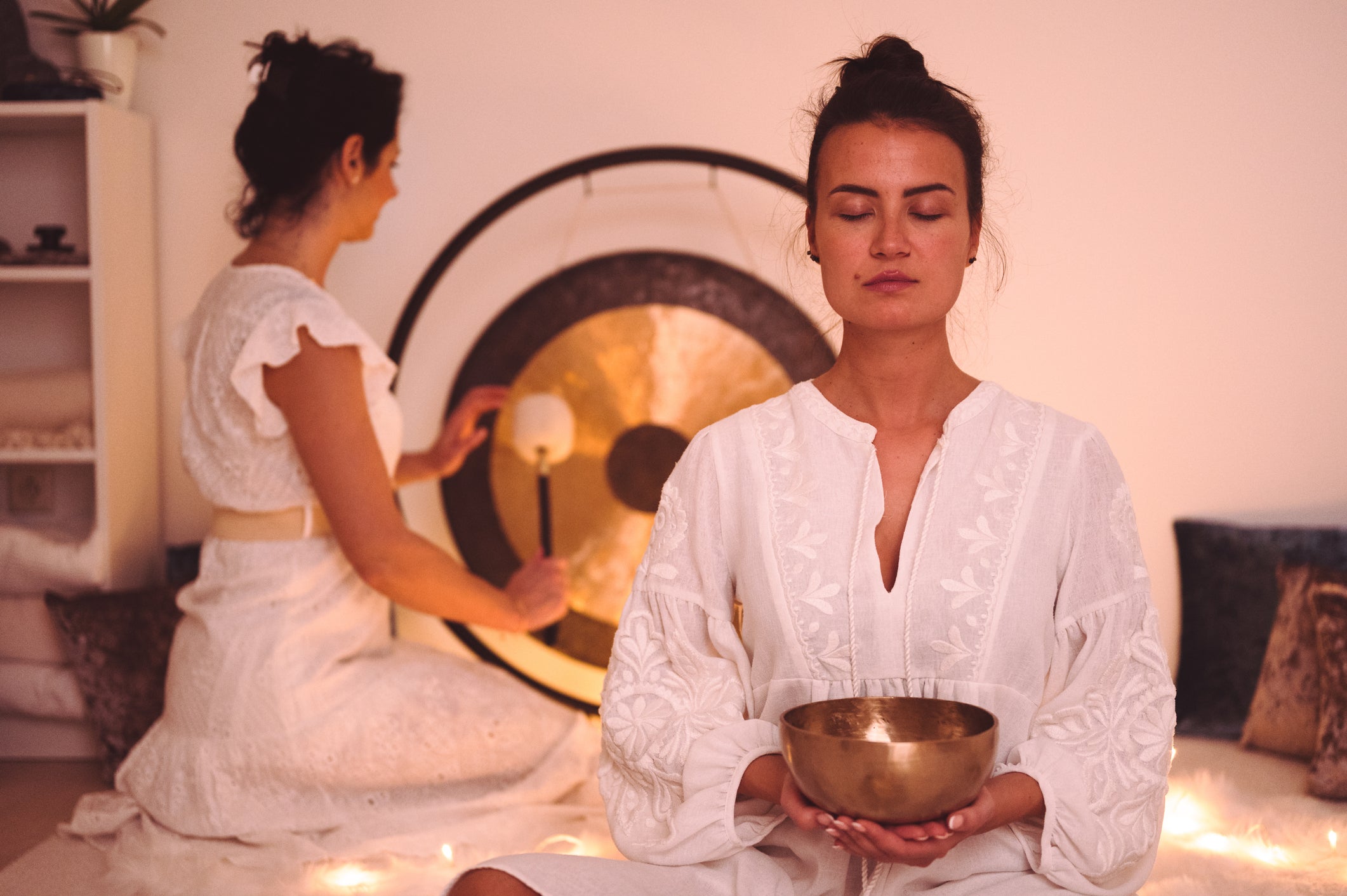 Going to a gong bath just sort of... made sense, really, now that we are 44 and taking collagen supplements and making sure we are getting our steps in