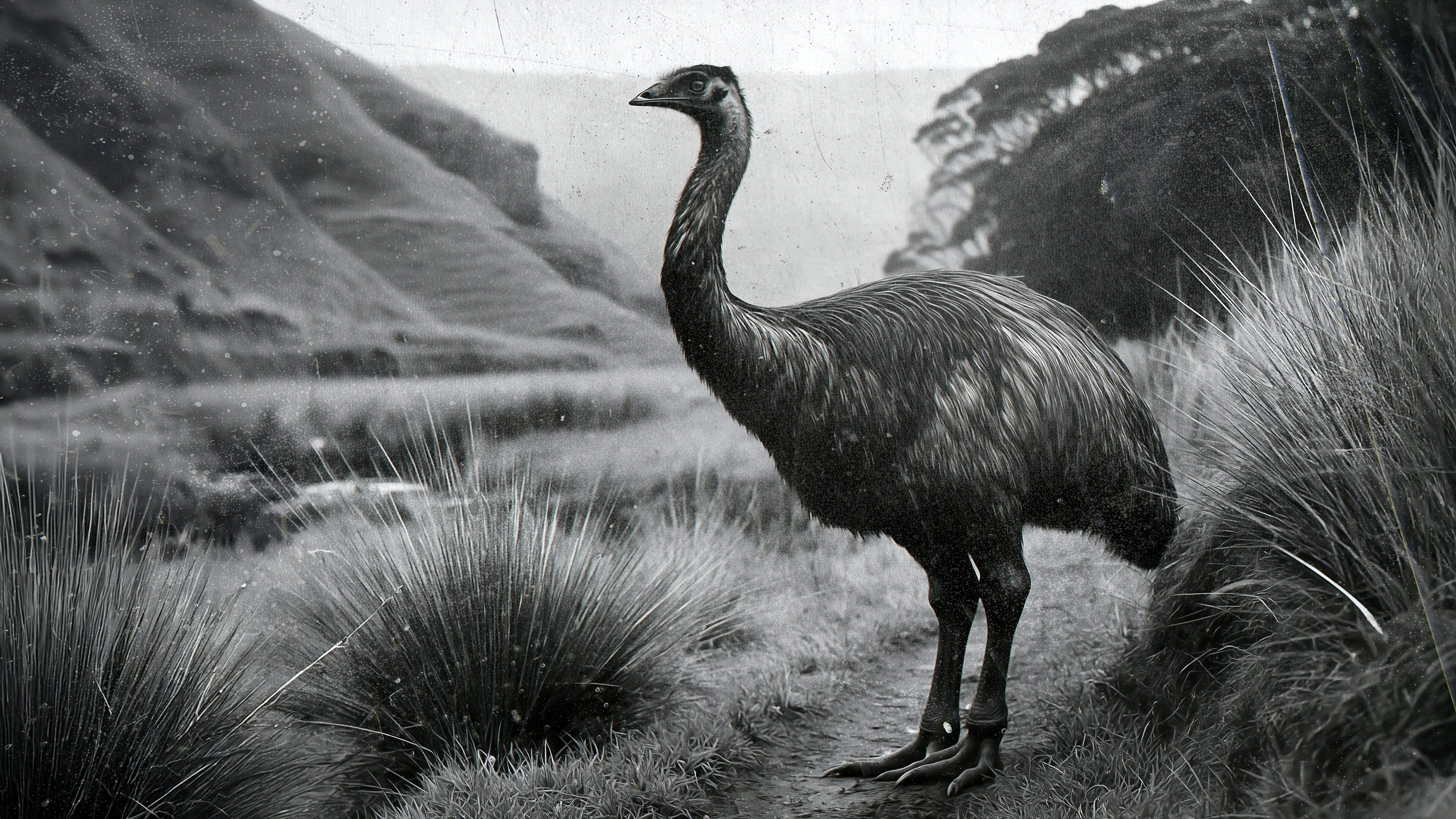 The extinct South Island giant moa