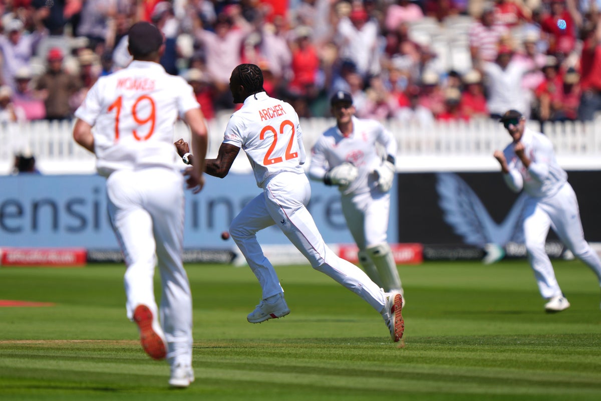 England's Jofra Archer Claims First Test Wicket Since 2021 at Lord's