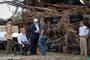 Texas floods: Trump meets rescuers and families of flooding victims