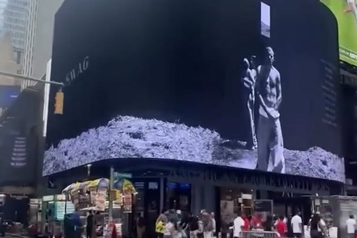 Justin Bieber teases surprise album with huge billboard in Times Square