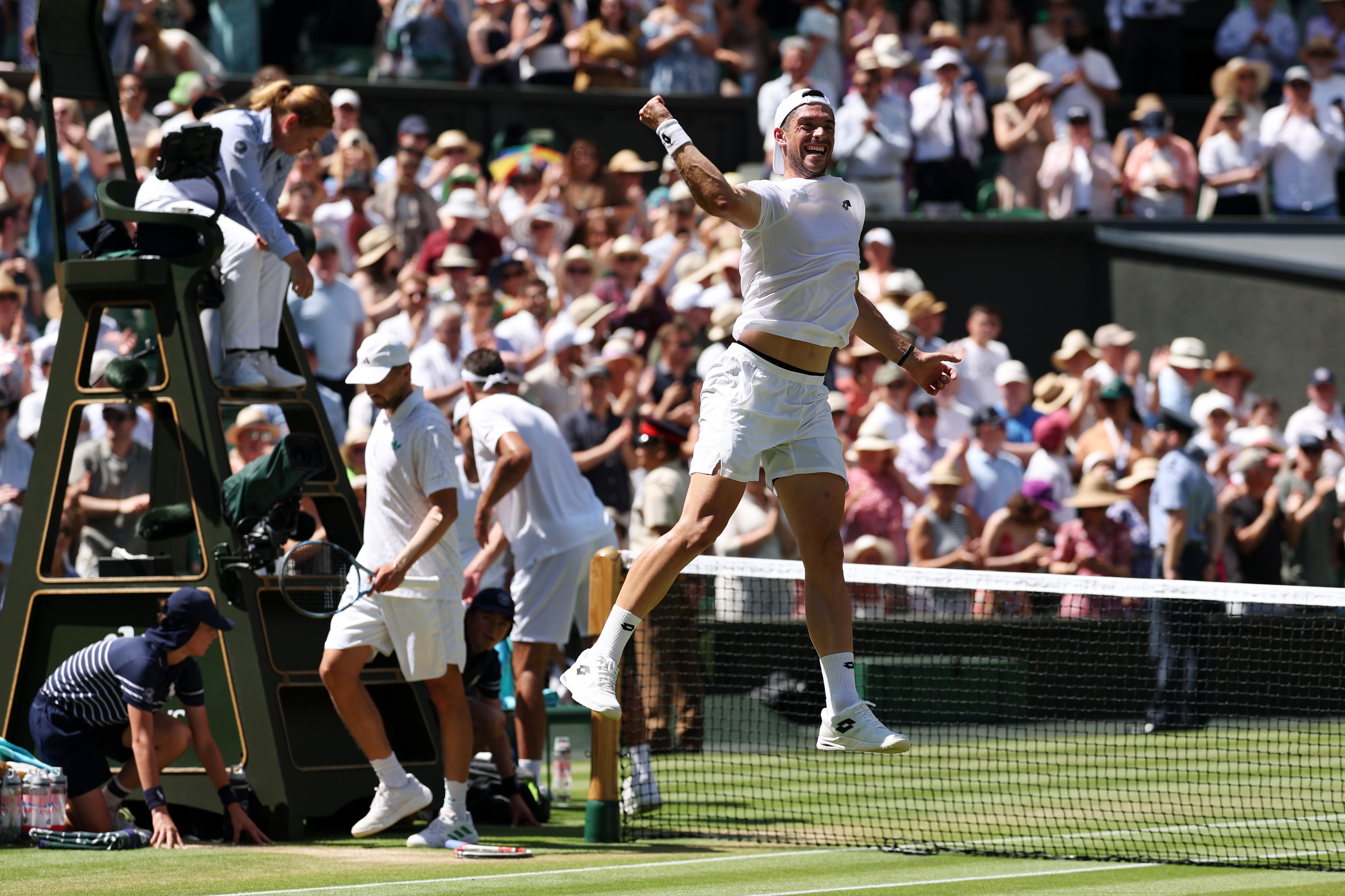 Excitement for the doubles duo as Julian Cash celebrates