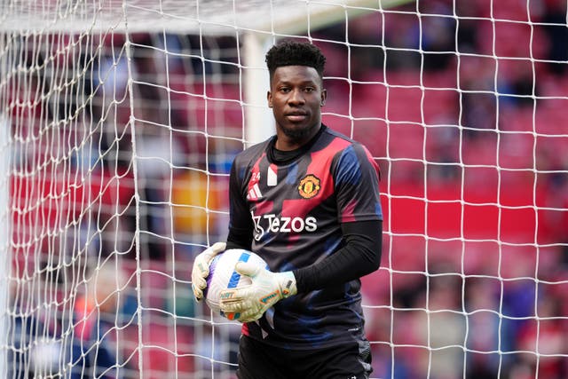 Andre Onana will sit out Manchester United’s pre-season fixtures in the United States with a hamstring injury (Martin Rickett/PA)