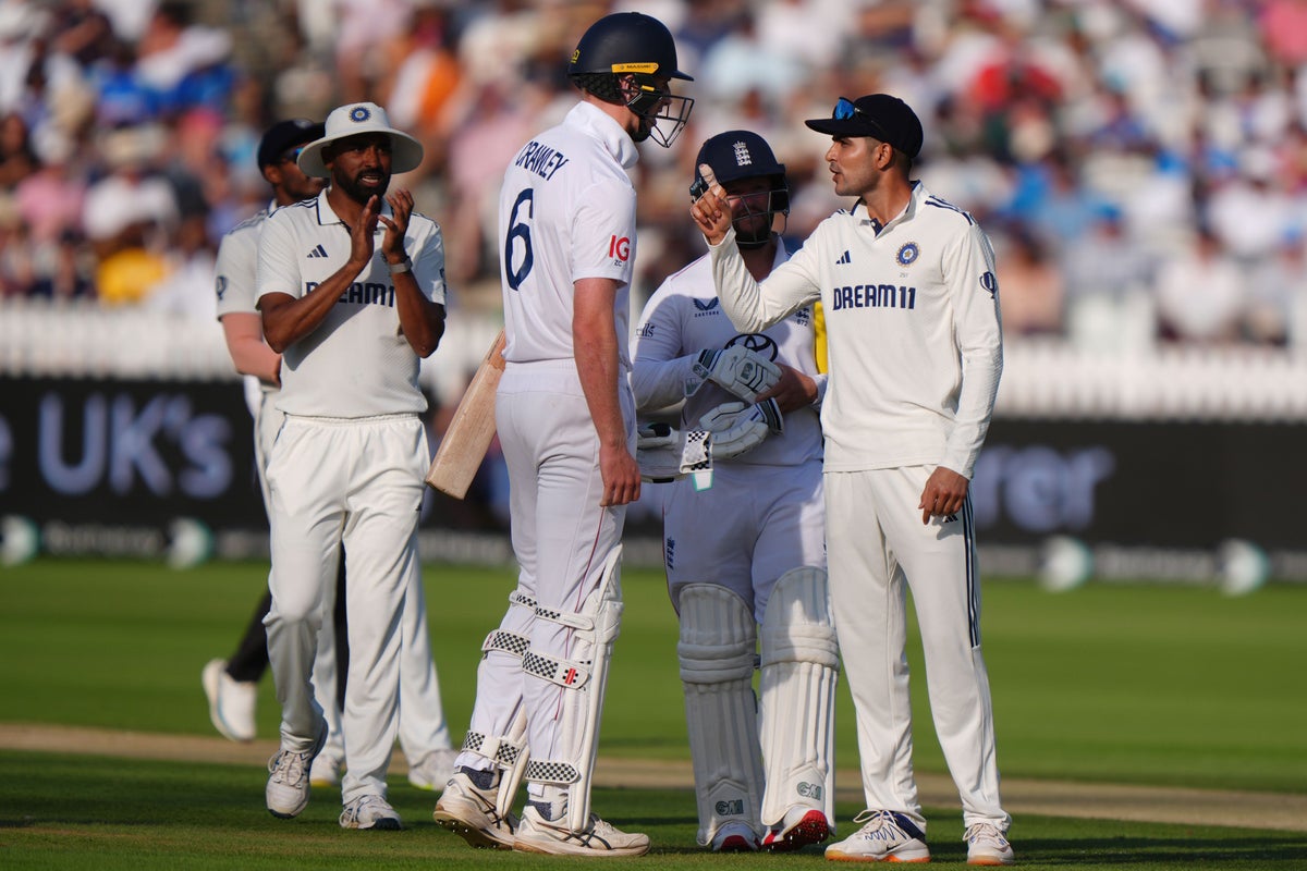 Furious India captain Shubman Gill tells Zak Crawley to ‘grow some balls’ in time-wasting row as Lord’s Test boils over