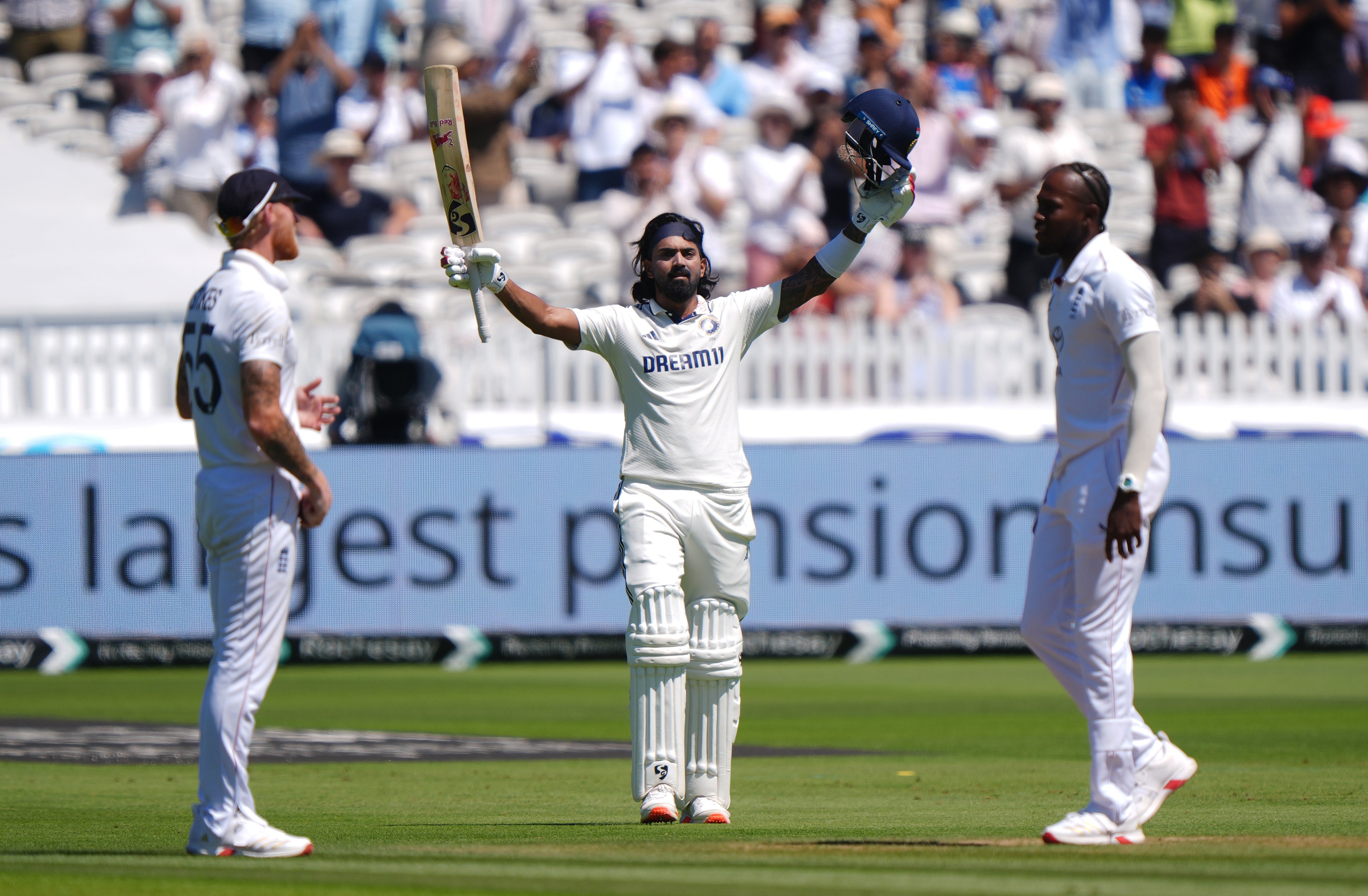 KL Rahul contributed 100 to India’s total (Bradley Collyer/PA)