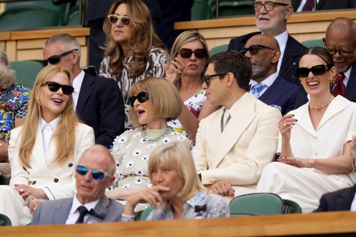 Celebrities, Royalty Attend Wimbledon Men's Final London