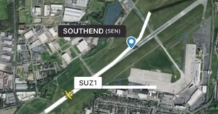Flight tracker shows moment Southend plane crashed