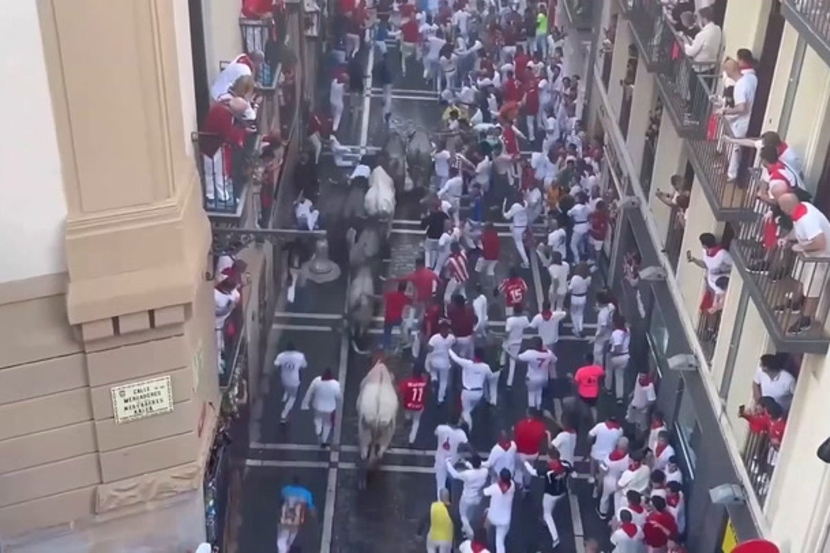 Five people taken to hospital after bull run at San Fermin festival in Spain