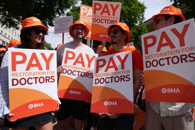 Resident doctors are planning a five-day walkout later this month (Jordan Pettitt/PA)