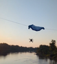 Shocking moment paraglider flies into power lines in North Dakota