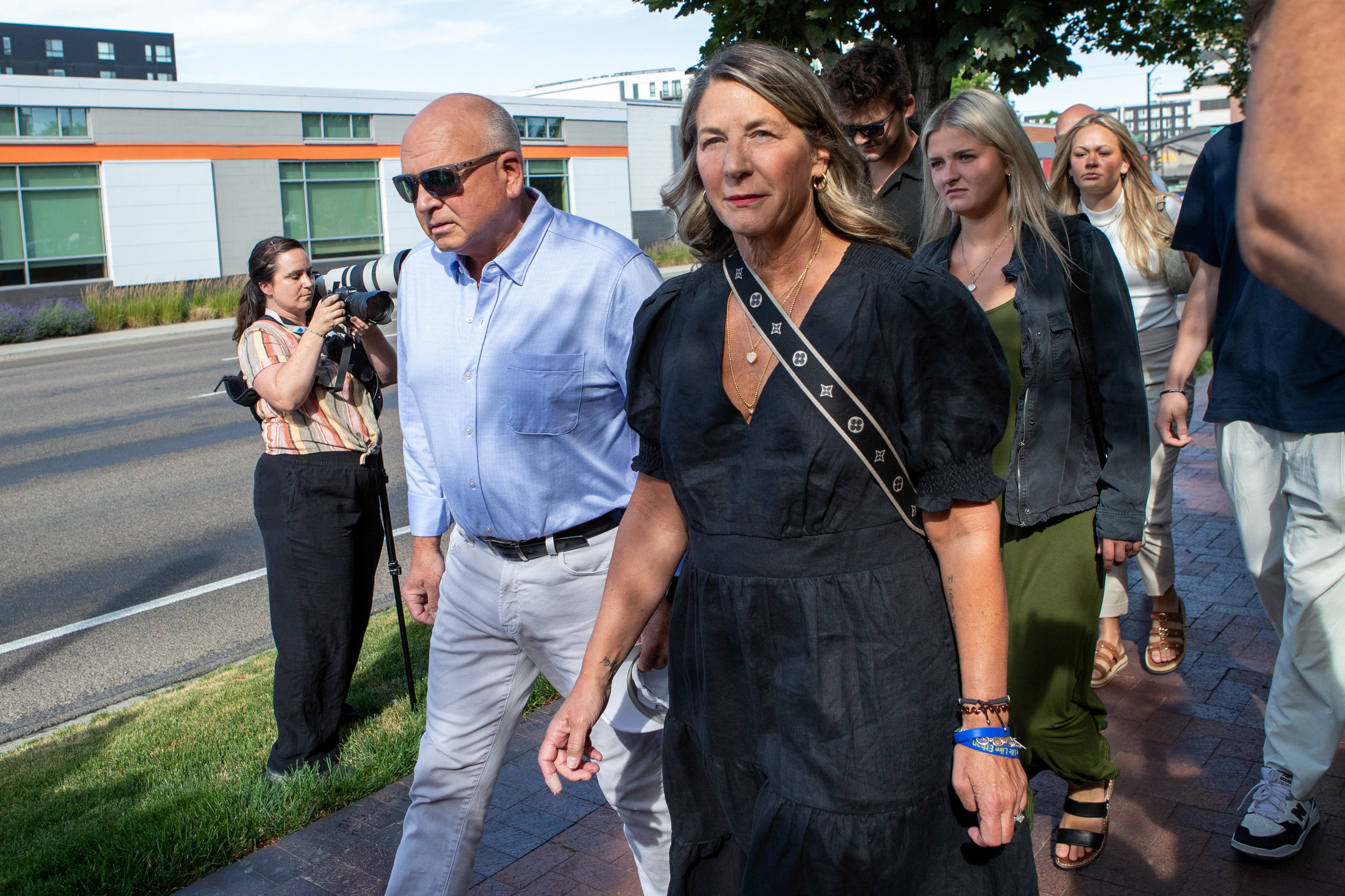 Ethan Chapin's parents, Jim and Stacy Chapin, arrive at the Ada County Courthouse the day Bryan Kohberger pleaded guilty