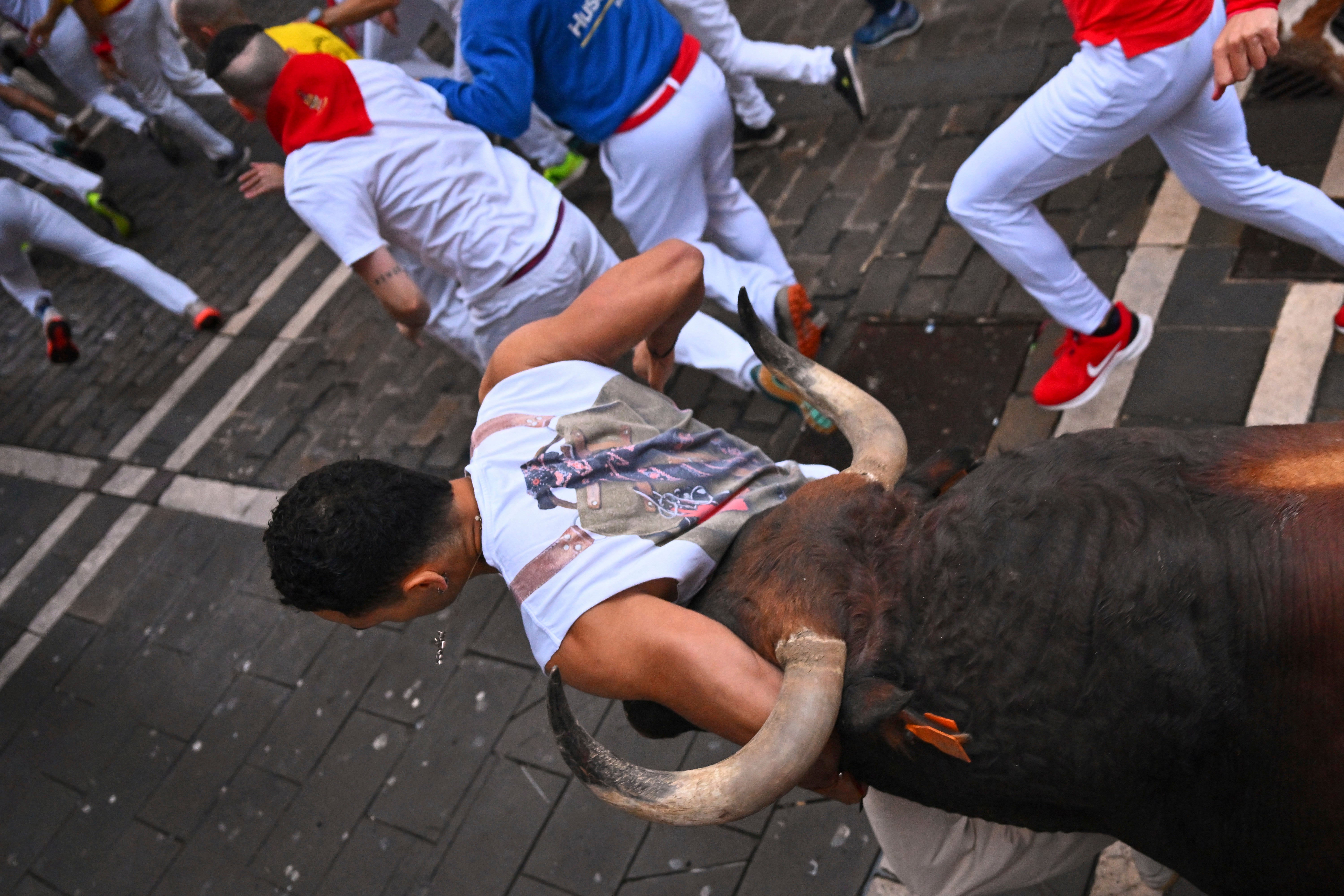APTOPIX Spain Running of the Bulls