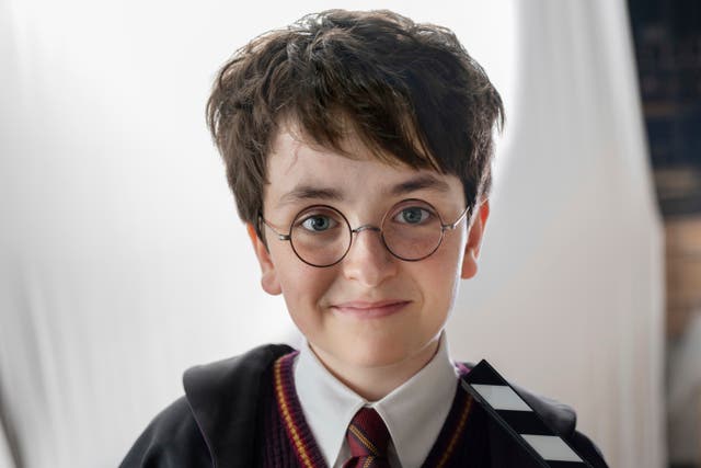 <p>Dominic McLaughlin, who will portray Harry Potter, on the set of the HBO series </p>
