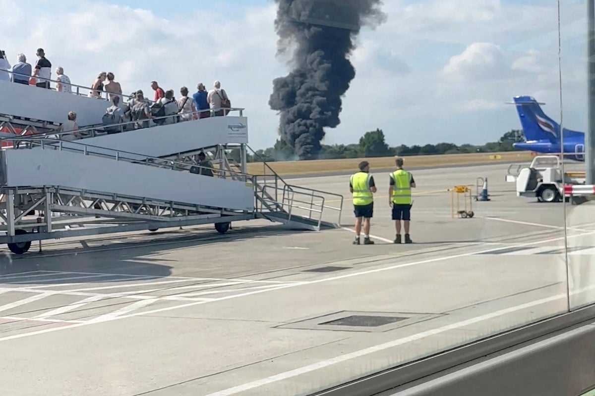 Watch: Smoke billows into sky after Southend plane crash