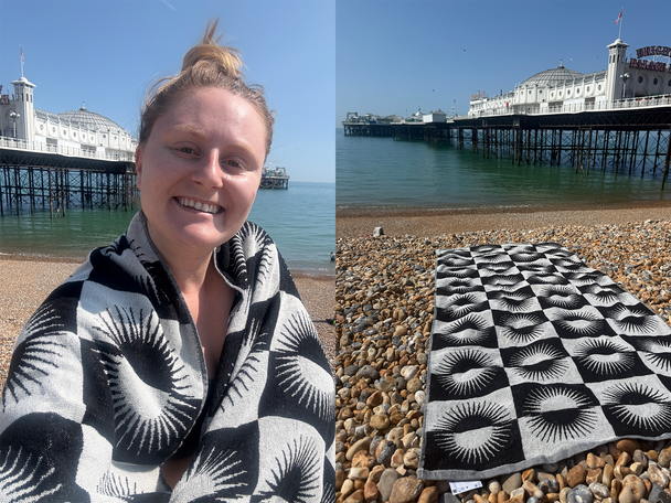 H&M patterned beach towel