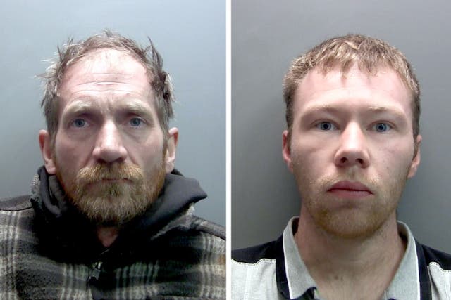 <p>Daniel Graham (left) and Adam Carruthers have been jailed for chopping down the tree at Sycamore Gap</p>