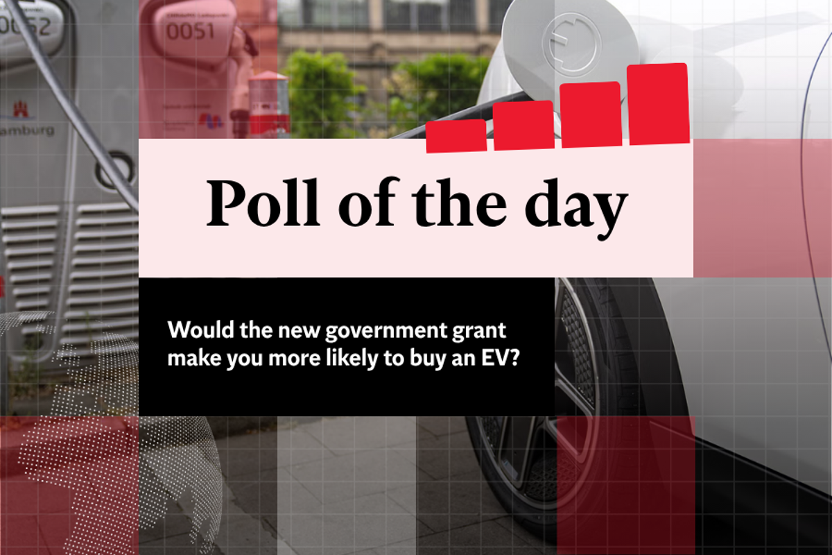 Poll of the day: Would the new government grant make you more likely to buy an electric car?