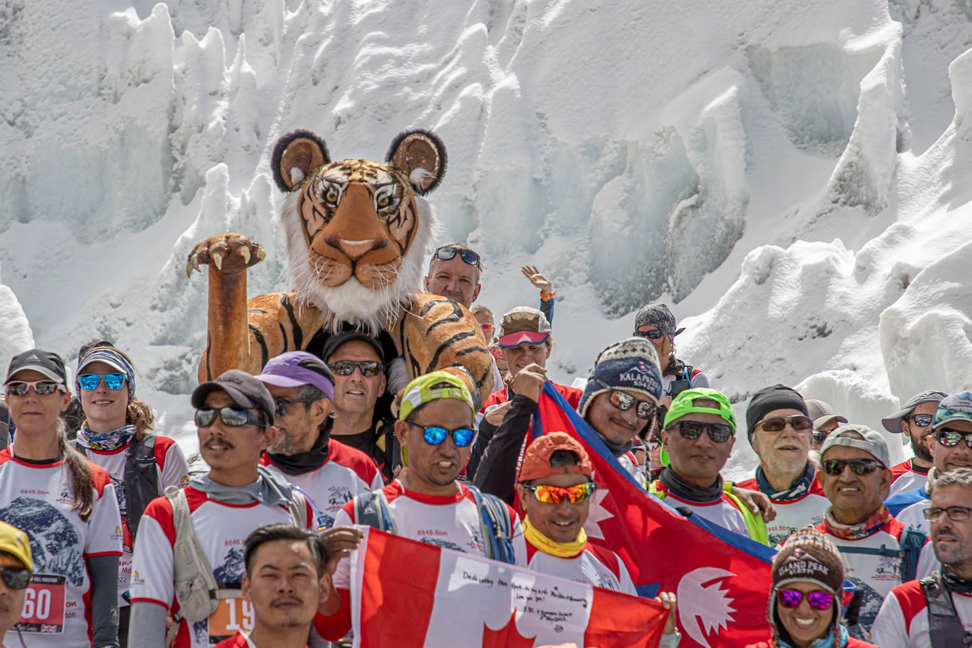 High life: Paul Goldstein participating in the Everest Marathon