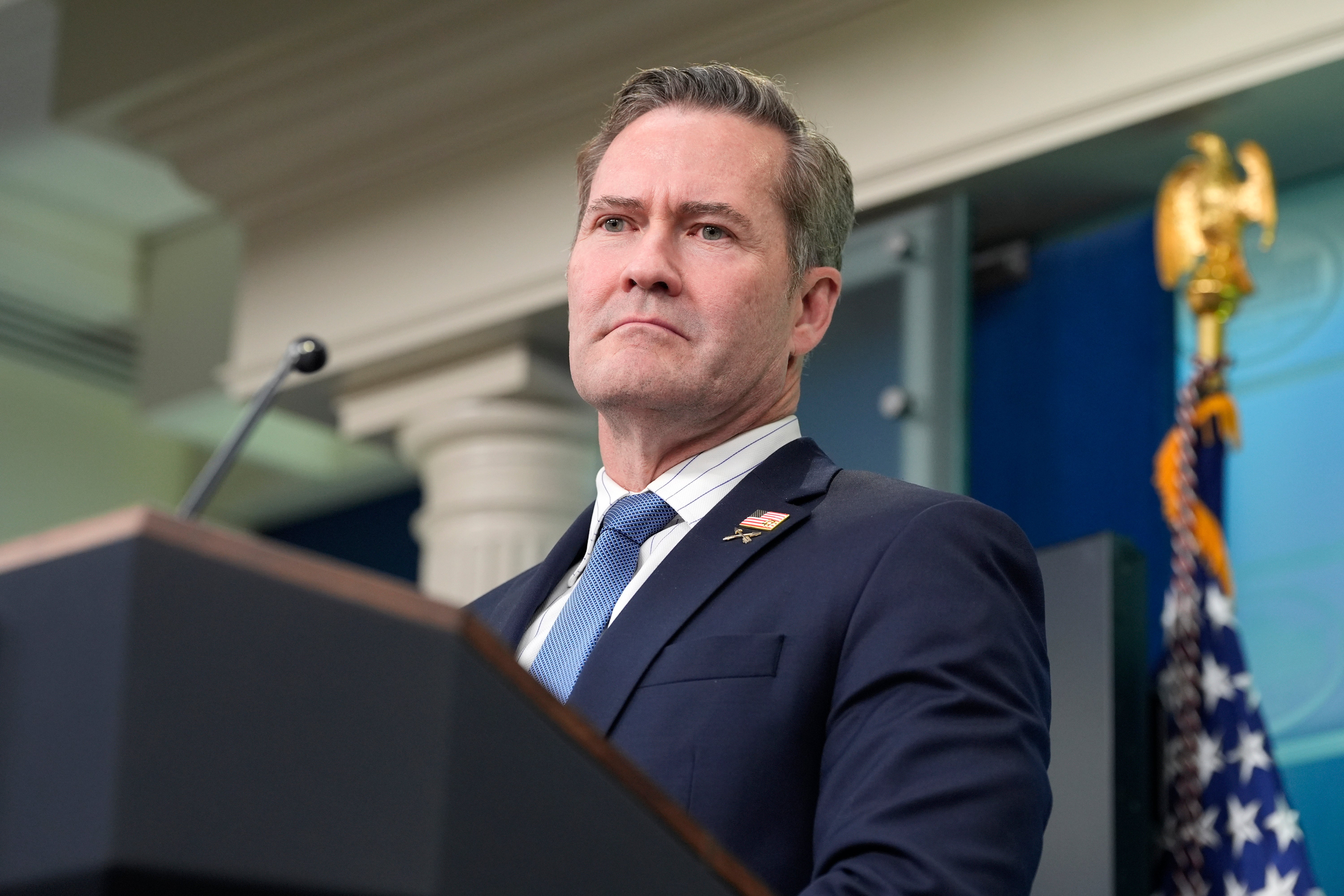 Journalist Jeffrey Goldberg was added to the secret group chat by mistake by National Security Advisor Mike Waltz (pictured), who has since resigned