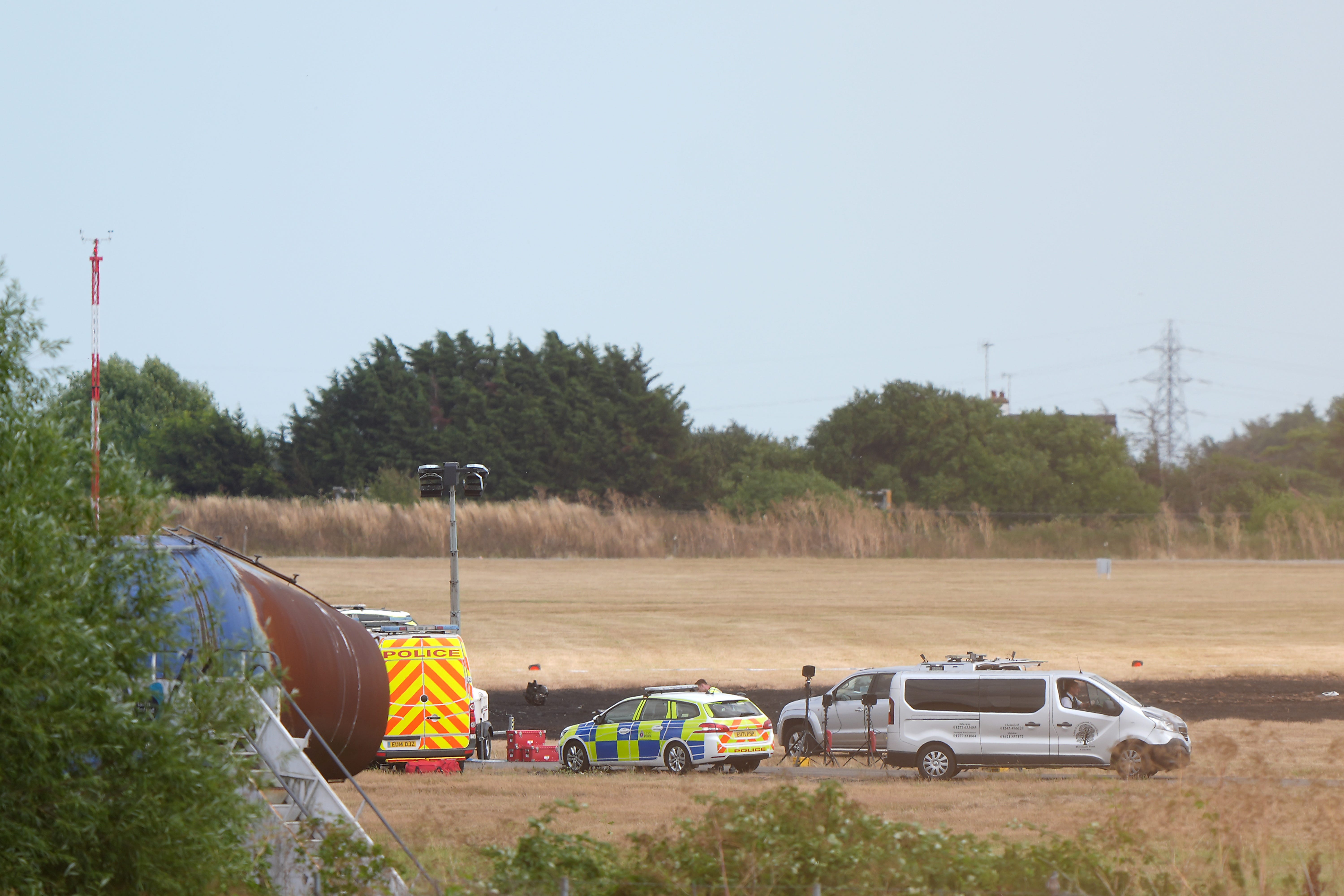 The scene at Southend Airport (Joe Giddens/PA)
