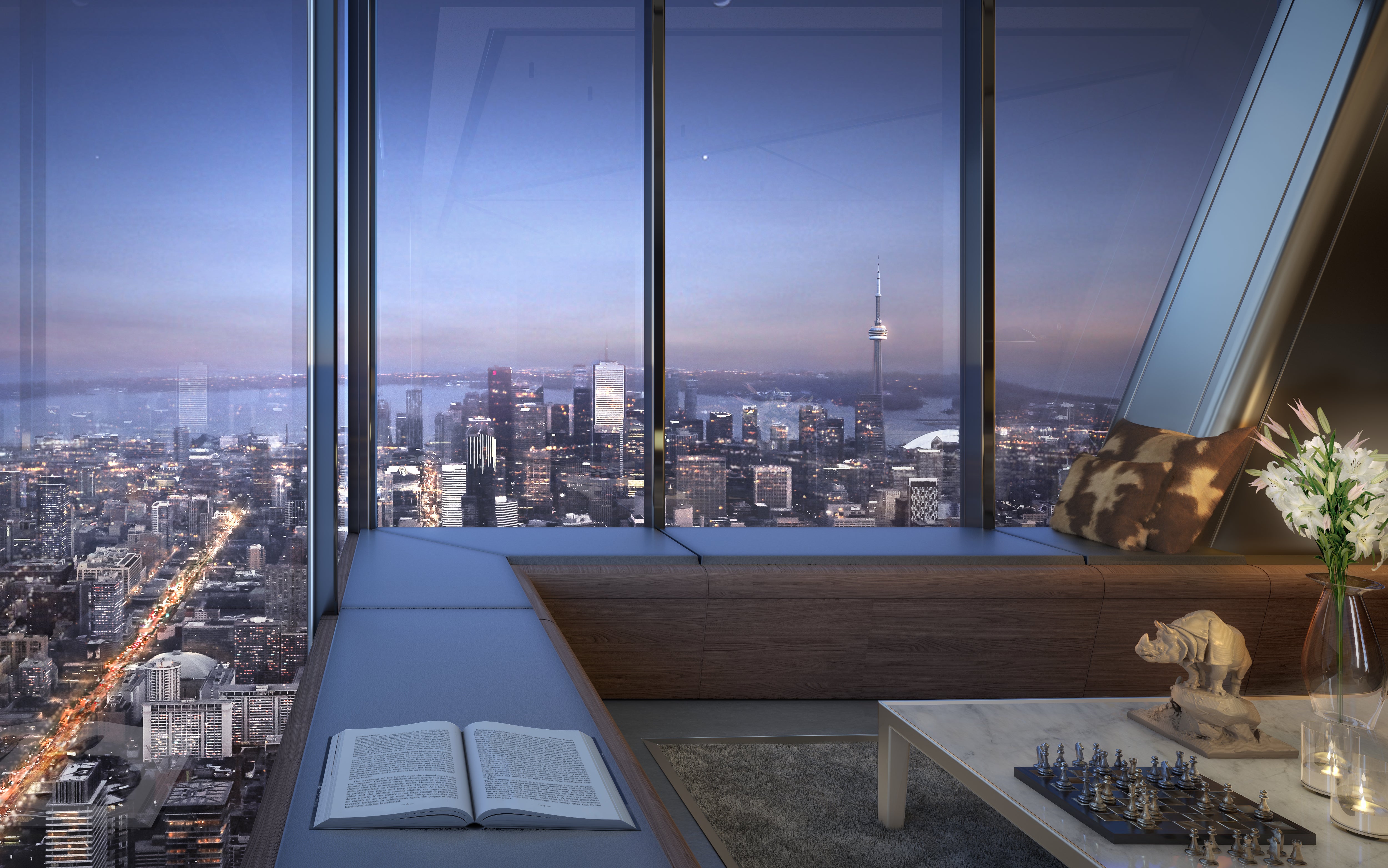 Skyscraper tops a set of luxury duplex pintos