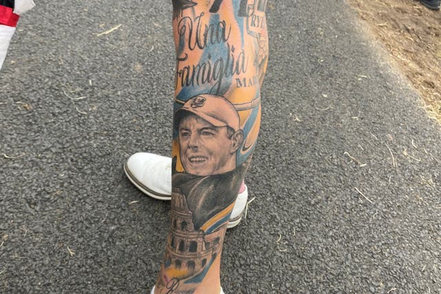 Jordan Black has got some of Europe’s best golfers tattooed on his leg ahead of the Open (David Young/PA).