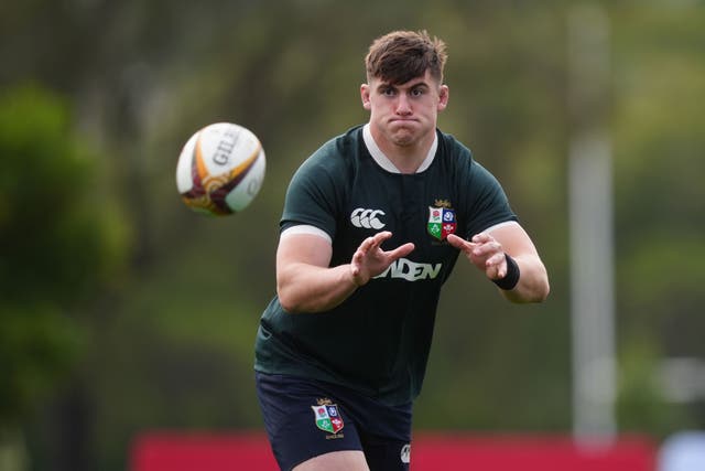 Dan Sheehan, pictured during a Lions training session, is hoping the tourists can fire up their travelling fans with a first Test win in Brisbane (David Davies/PA).