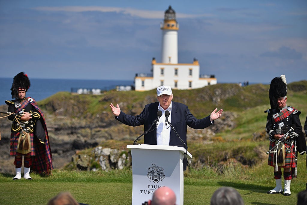 Trump officially re-opened the Turnberry resort in 2016 after an eight month refurbishment