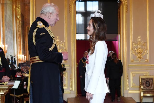 <p>Myleene Klass was made an MBE by the King for her services to women’s health and miscarriage awareness (Jonathan Brady/PA)</p>